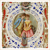 Historic Valentine’s cards decorated with lace