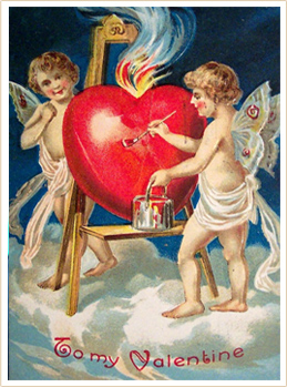 Historical illustration about romantic love and literature