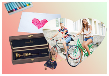 A bicycle with a heart-shaped floral arrangement for a sustainable Valentine’s Day