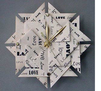 Paper and clock themes for the first wedding anniversary